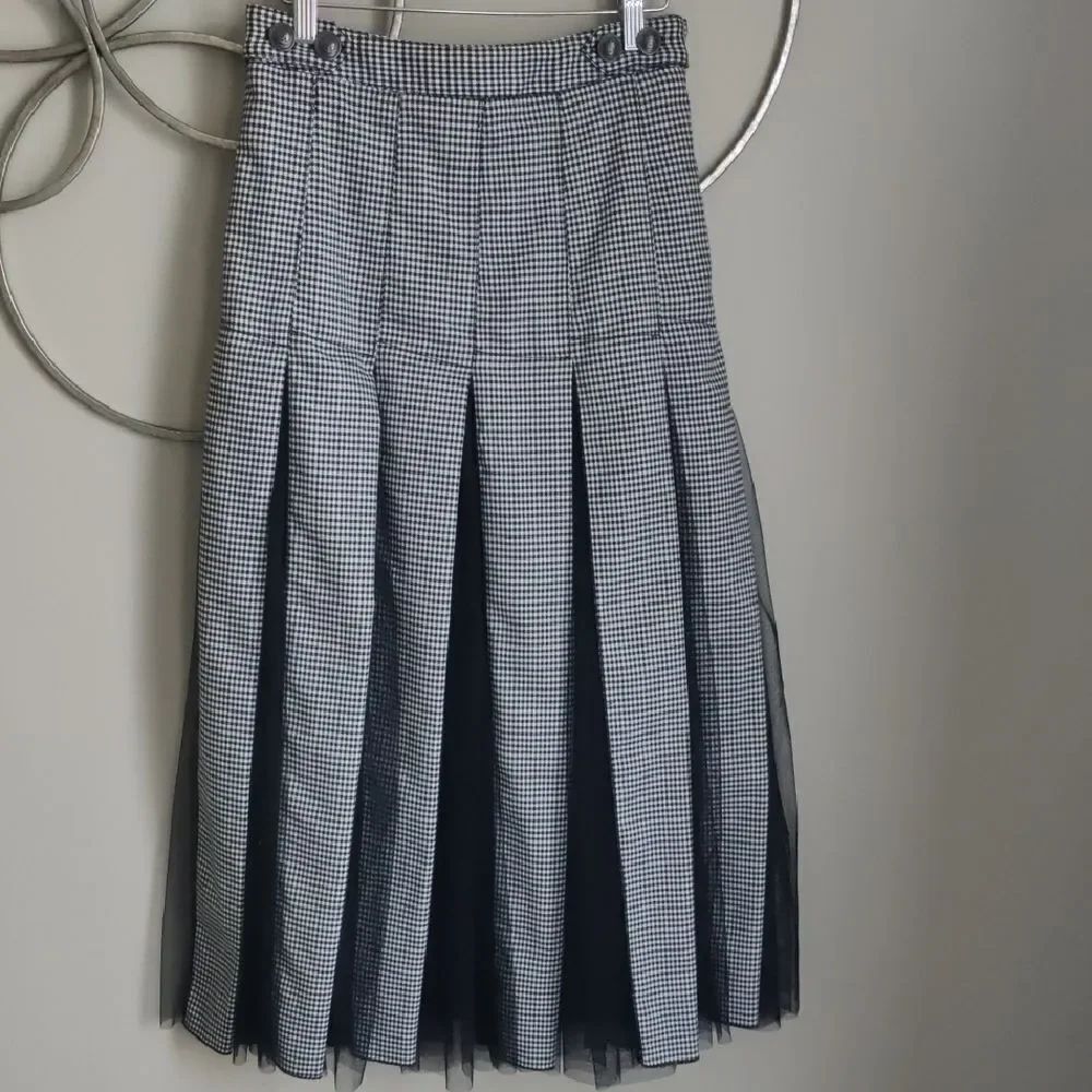 Maeve Black and White A-Line Skirt